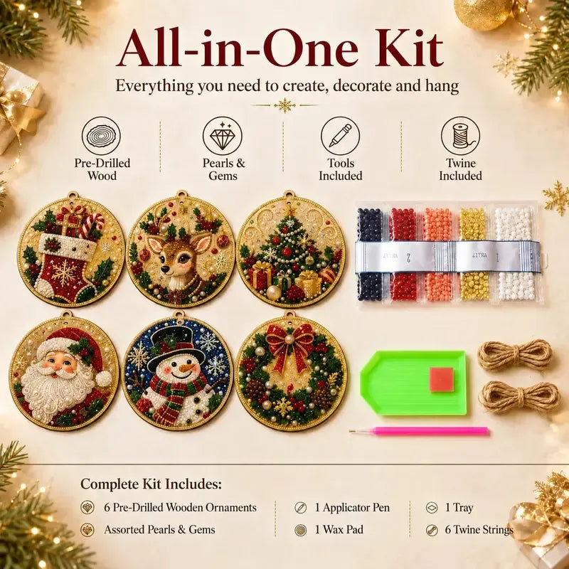 π DIY Christmas Diamond Art Ornament Set β¨