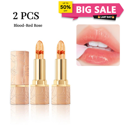 🔥LAST DAY - BUY 1 GET 1 FREE JUST $12.49 EACH👄Crystal Flower Temperature Color Change Jelly Lipstick