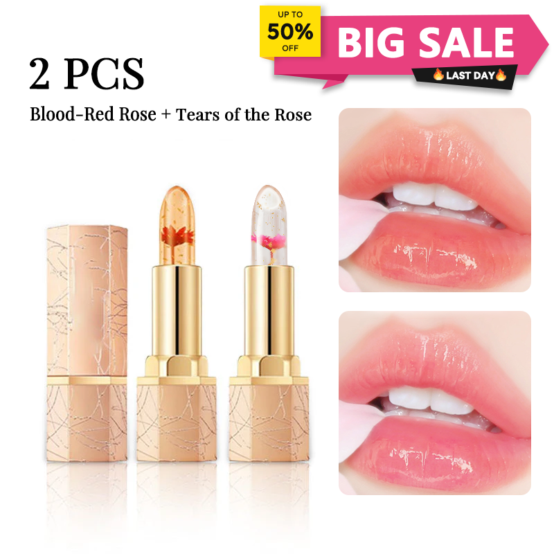 🔥LAST DAY - BUY 1 GET 1 FREE JUST $12.49 EACH👄Crystal Flower Temperature Color Change Jelly Lipstick