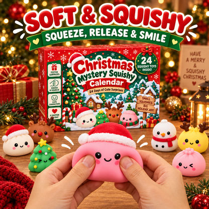 🎄 24-Day Christmas Mystery Squishy Advent Calendar – 24 Cute Surprises, Endless Holiday Fun!