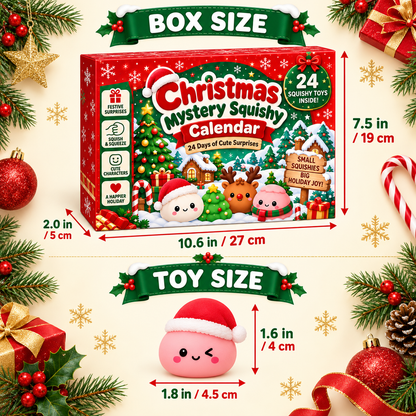 🎄 24-Day Christmas Mystery Squishy Advent Calendar – 24 Cute Surprises, Endless Holiday Fun! 🎁