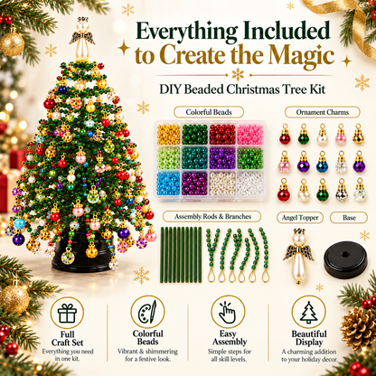 🎄DIY Beaded ChristmasTree Kit- Create Your OwnSparkling Holiday Decoration