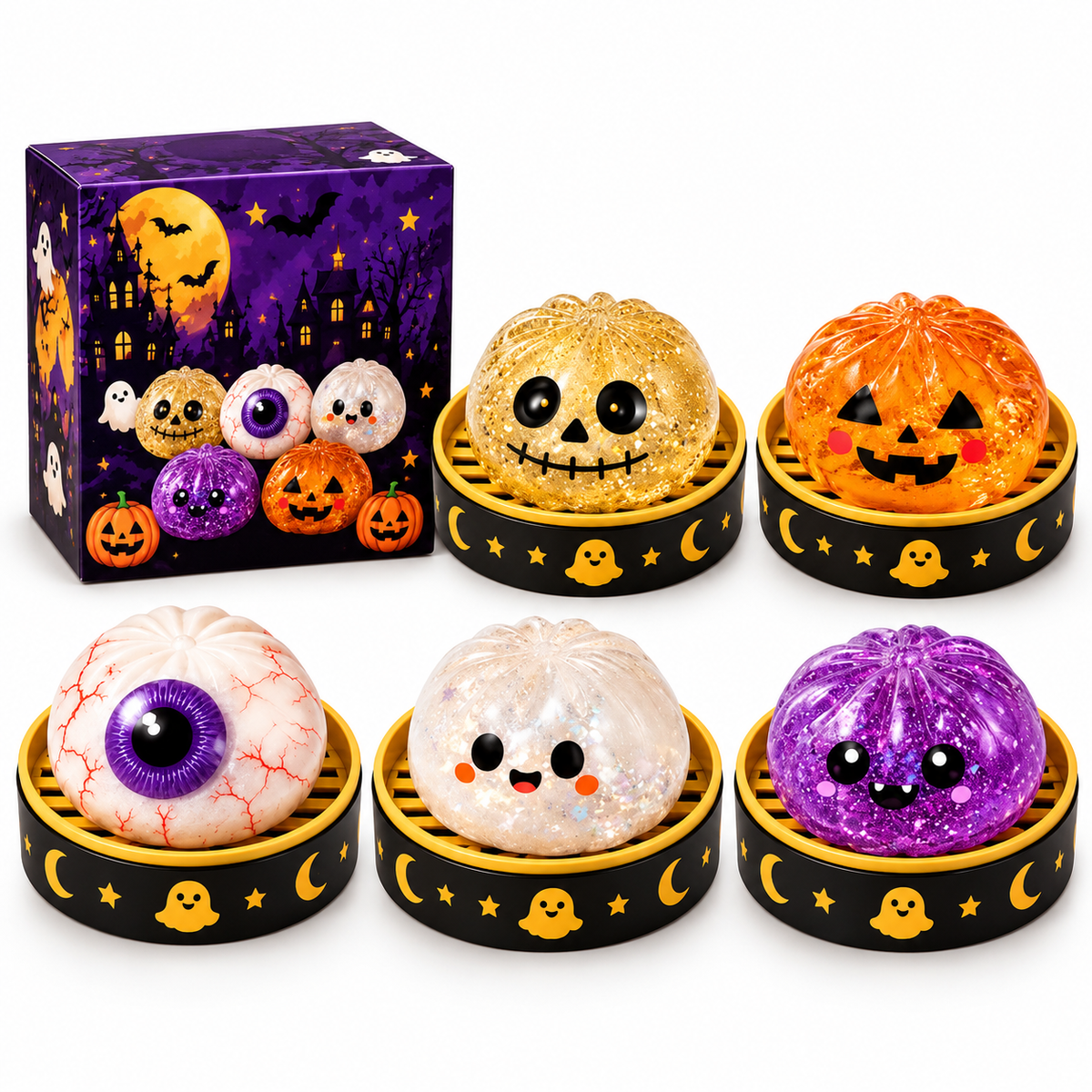 🔥Halloween Mystery Squishy Toys - 🎃Collect All 5 Spooky Designs!