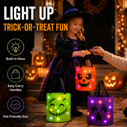 Halloween Candy in Buckets