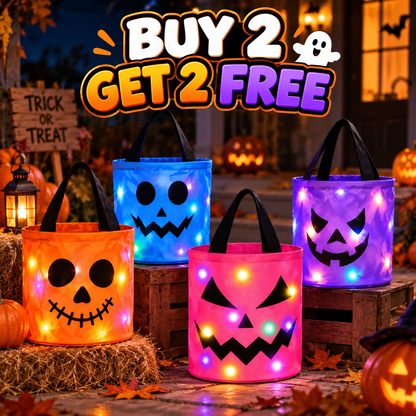 Halloween Candy in Buckets