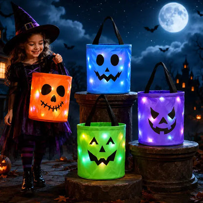 Halloween Candy in Buckets