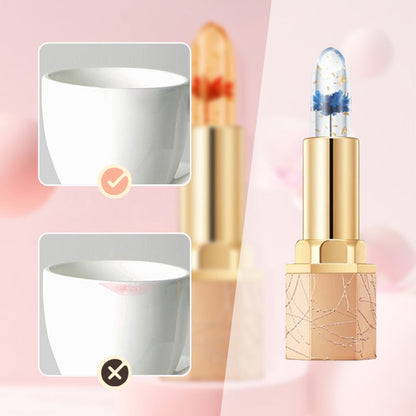 🔥LAST DAY - BUY 1 GET 1 FREE JUST $12.49 EACH👄Crystal Flower Temperature Color Change Jelly Lipstick